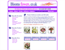 Tablet Screenshot of bloomsflowers.co.uk